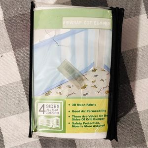 NEW White airwrap cot bumper
